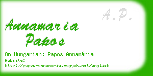annamaria papos business card